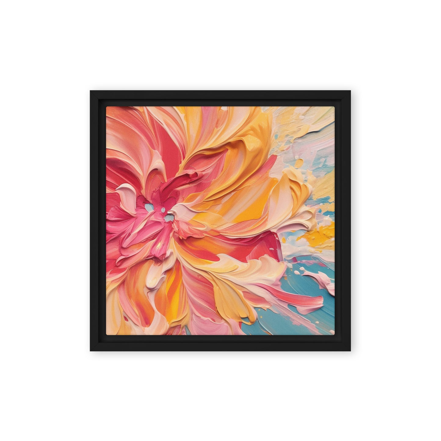 Abstracted Florals - Framed Canvas