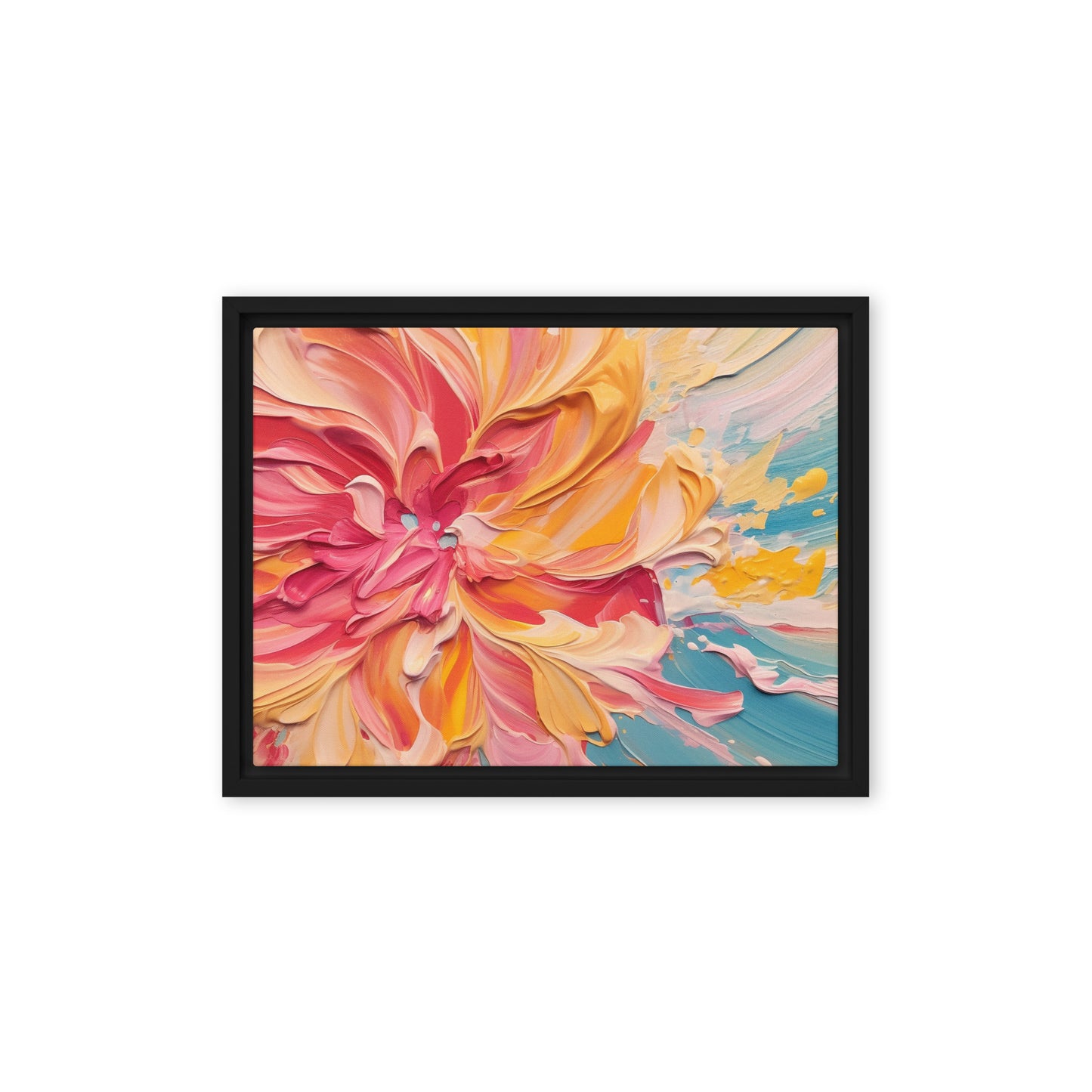 Abstracted Florals - Framed Canvas