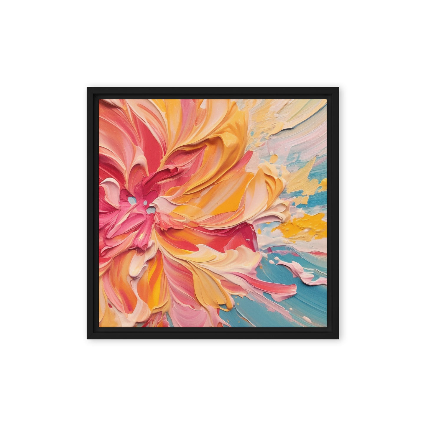Abstracted Florals - Framed Canvas