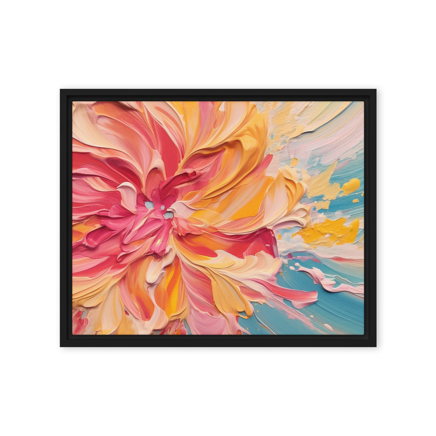 Abstracted Florals - Framed Canvas