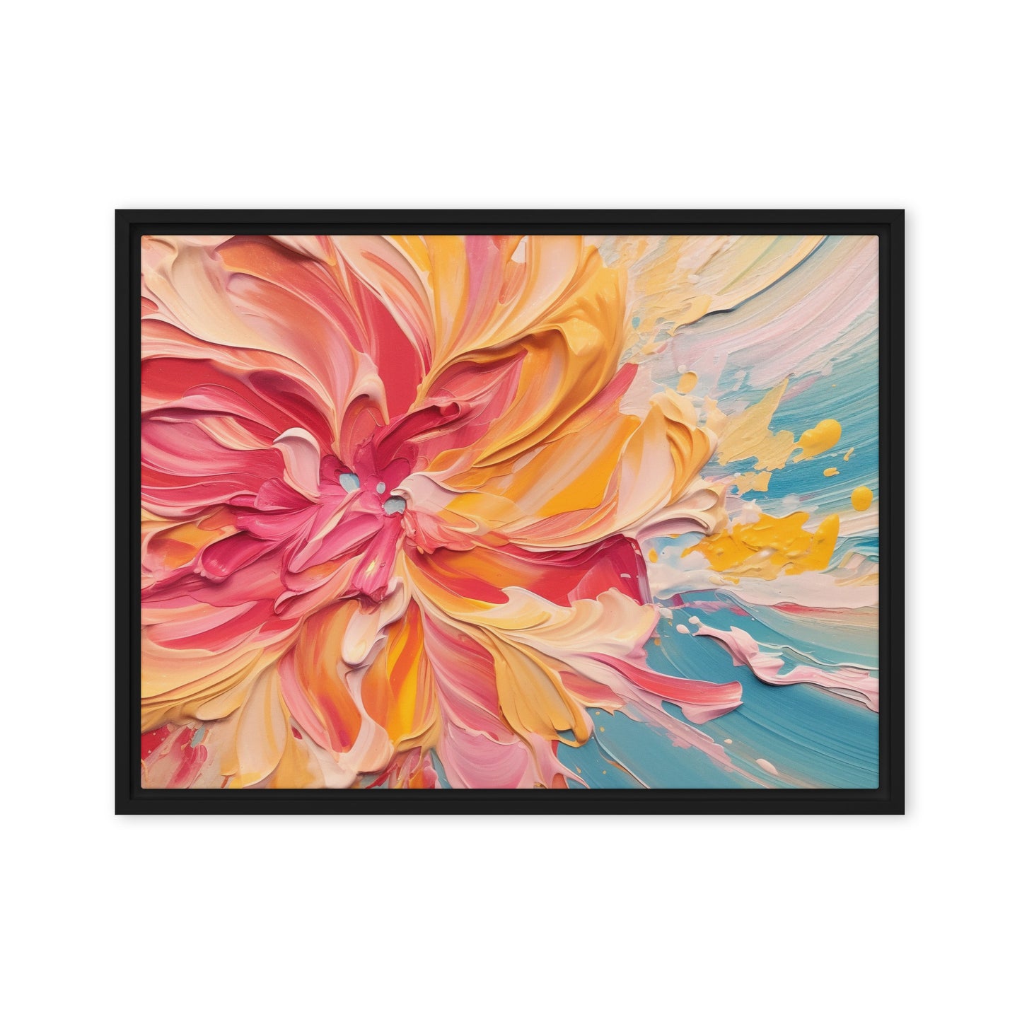Abstracted Florals - Framed Canvas