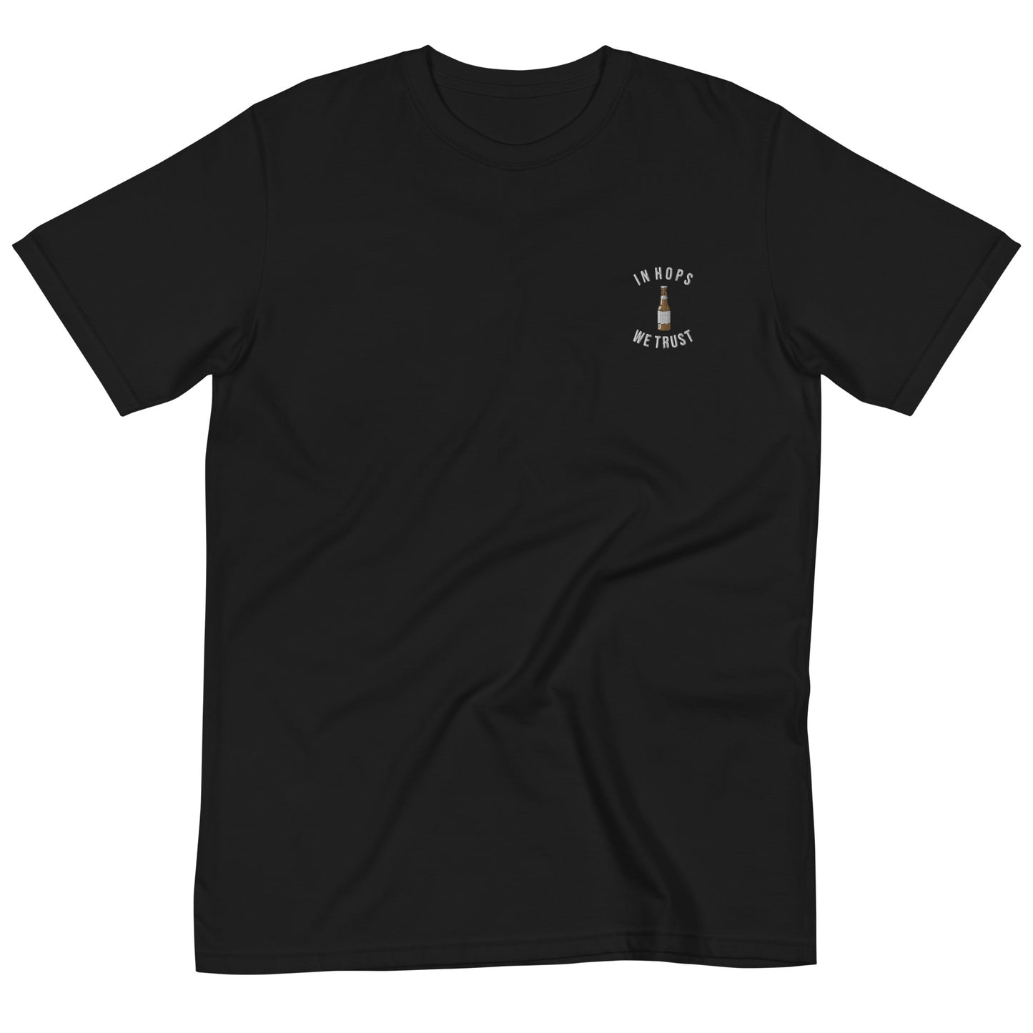 Sustainable Embroidered T-shirt - In Hops We Trust